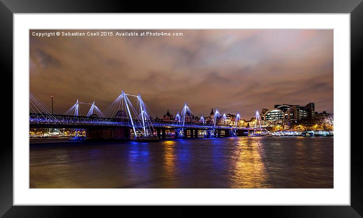 Hungerford bridge Framed Mounted Print by Sebastien Coell