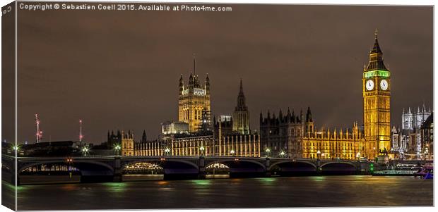 London cityscape with big ben Canvas Print by Sebastien Coell
