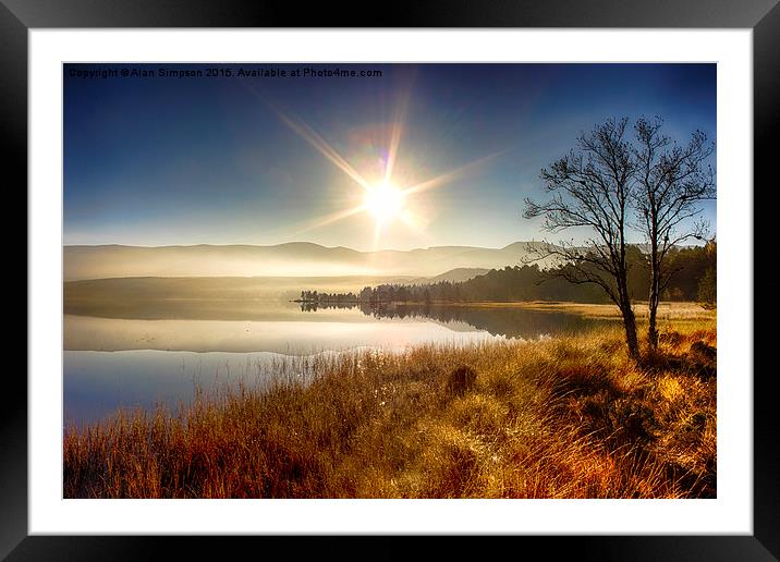  Sunrise over Loch Morlich Framed Mounted Print by Alan Simpson