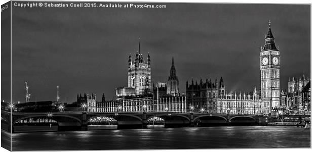 London cityscape with big ben Canvas Print by Sebastien Coell