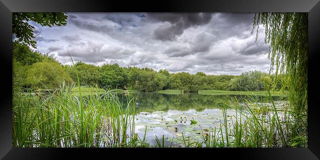  Fishing pond Framed Print by John Allsop