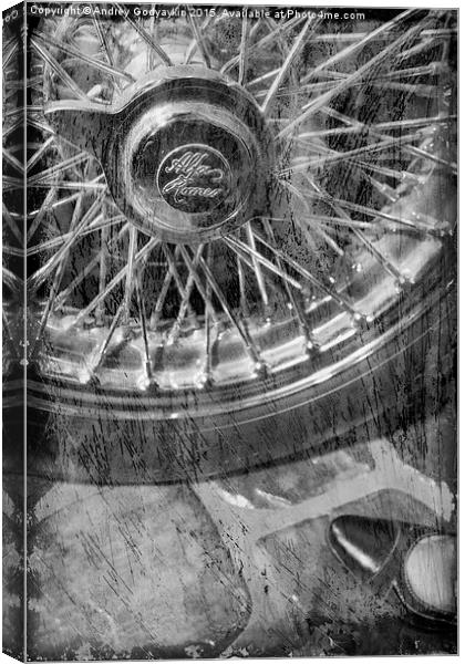 Wheel of an old car. Canvas Print by Andrey  Godyaykin