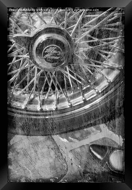 Wheel of an old car. Framed Print by Andrey  Godyaykin