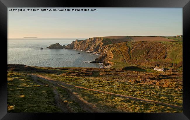  Blegberry beach Framed Print by Pete Hemington