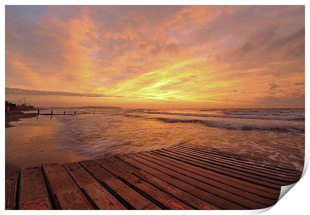  Sunrise over a jetty  Print by Shaun Jacobs