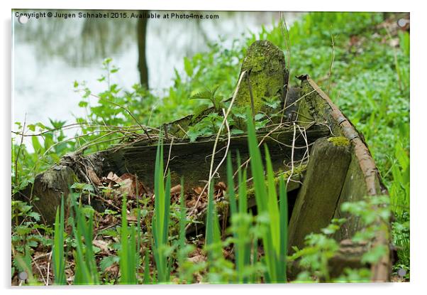  Stranded rusty boat Acrylic by Jurgen Schnabel