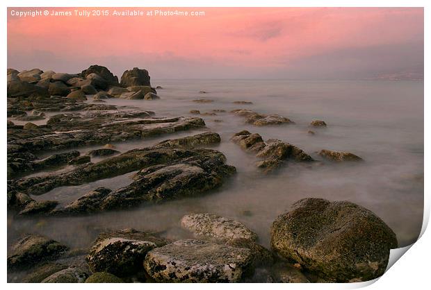  Rocky shores Print by James Tully