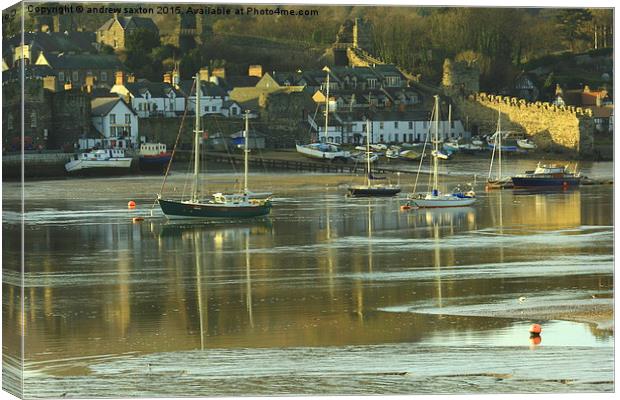  CONWY WATER Canvas Print by andrew saxton