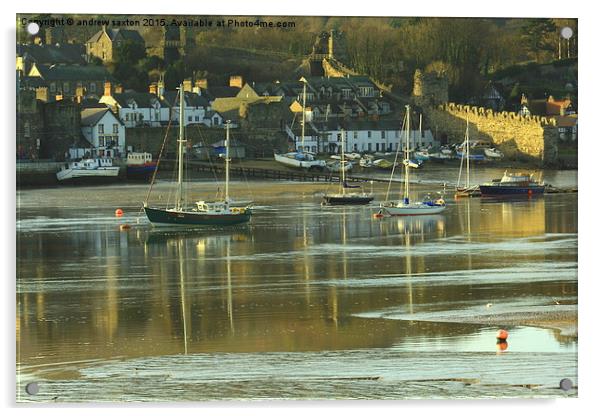  CONWY WATER Acrylic by andrew saxton