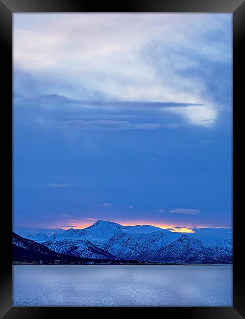 Arctic Sundown, Lofoten, Norway Framed Print by Mark Llewellyn