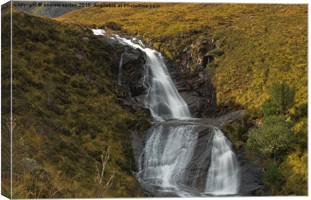  CASCADING  Canvas Print by andrew saxton