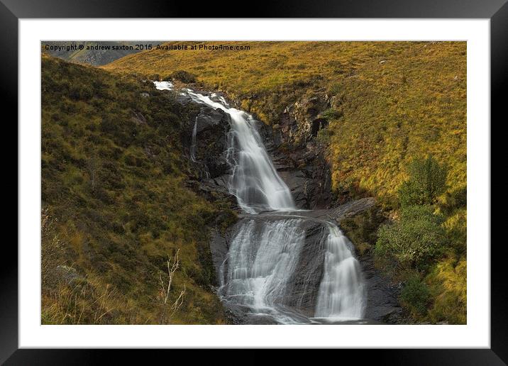 CASCADING  Framed Mounted Print by andrew saxton