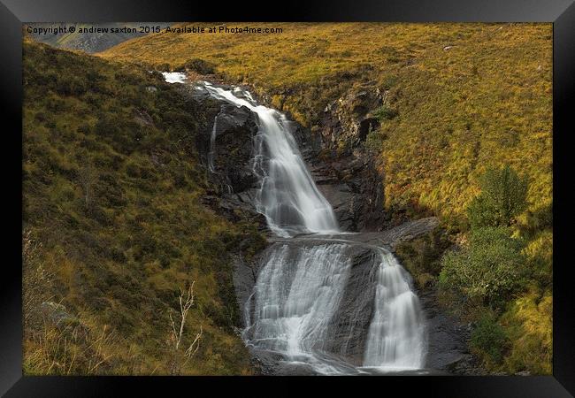  CASCADING  Framed Print by andrew saxton