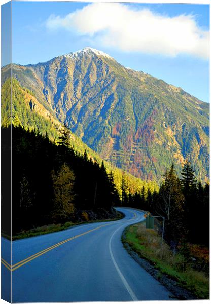 Highway 93 Rocky Mountains Canvas Print by Jim Lockwood