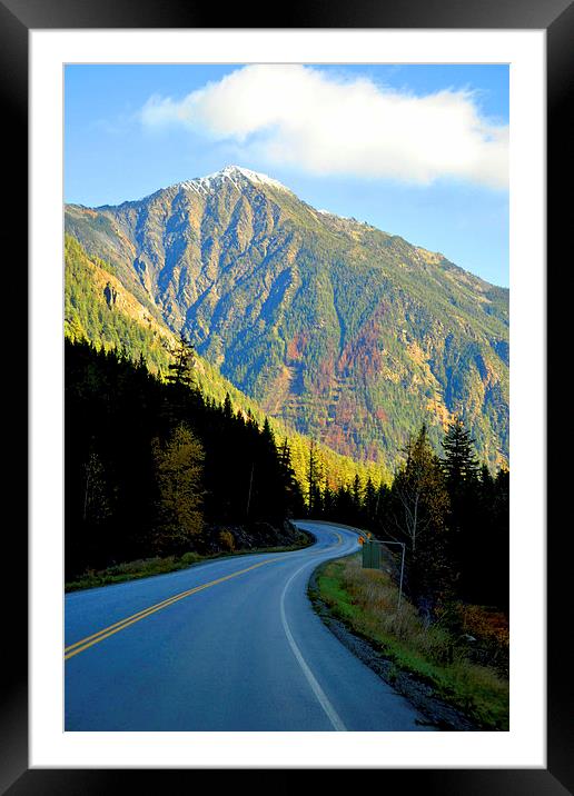 Highway 93 Rocky Mountains Framed Mounted Print by Jim Lockwood