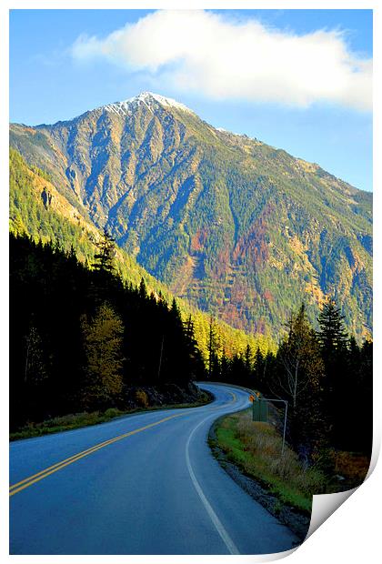 Highway 93 Rocky Mountains Print by Jim Lockwood
