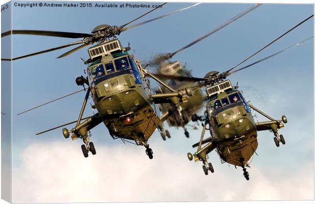 Westland Sea King HC.4 Helicopters  Canvas Print by Andrew Harker