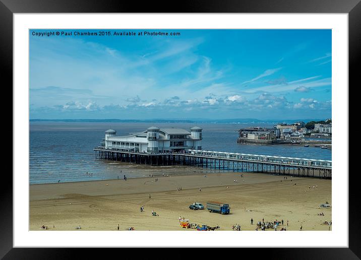 Summer Bliss at Weston Super Mare Pier Framed Mounted Print by Paul Chambers