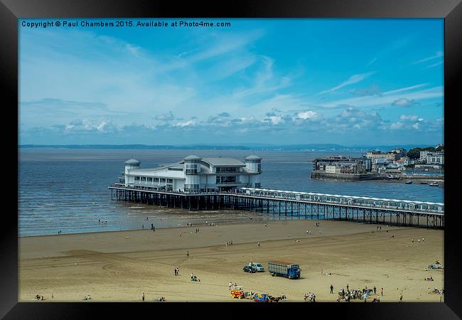 Summer Bliss at Weston Super Mare Pier Framed Print by Paul Chambers