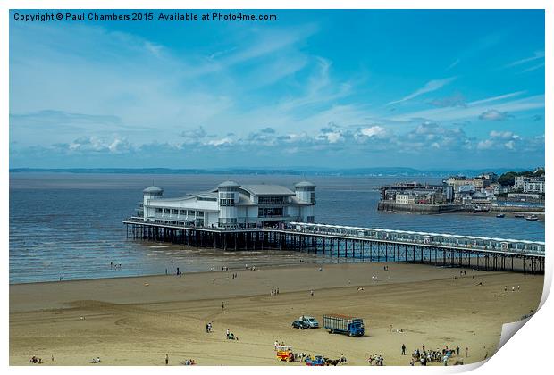 Summer Bliss at Weston Super Mare Pier Print by Paul Chambers