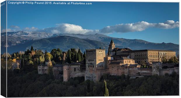  Alhambra Palace Granada Canvas Print by Philip Pound