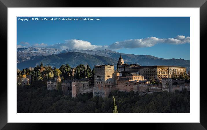  Alhambra Palace Granada Framed Mounted Print by Philip Pound