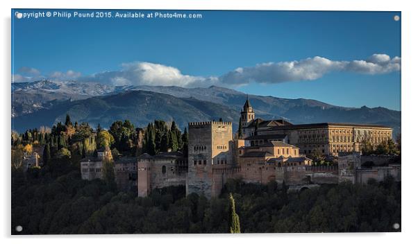  Alhambra Palace Granada Acrylic by Philip Pound