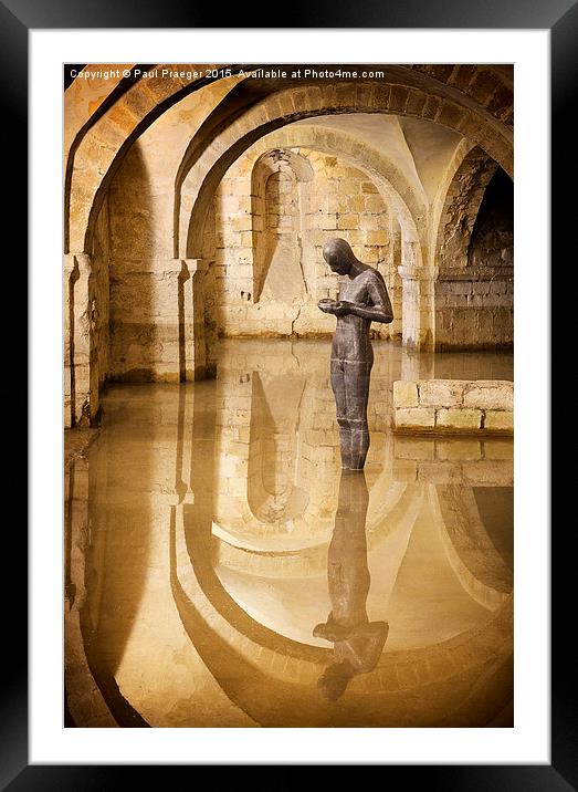  Flooded Crypt of Winchester Cathedral Framed Mounted Print by Paul Praeger