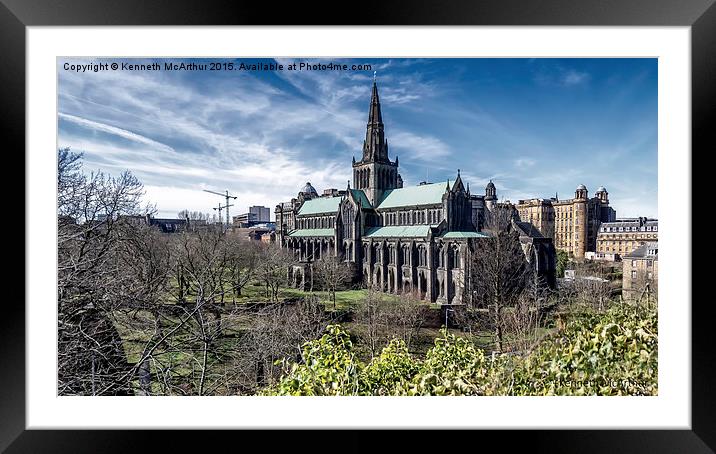  Glasgow Cathedral  Framed Mounted Print by Kenneth  McArthur