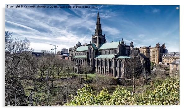  Glasgow Cathedral  Acrylic by Kenneth  McArthur