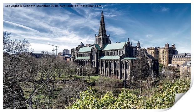  Glasgow Cathedral  Print by Kenneth  McArthur