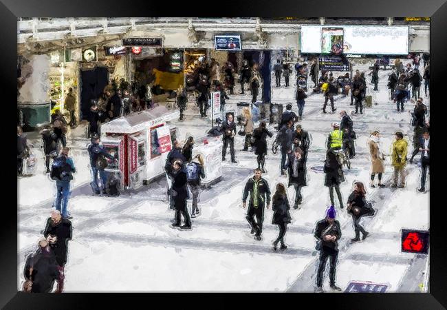 London Commuter Art Framed Print by David Pyatt