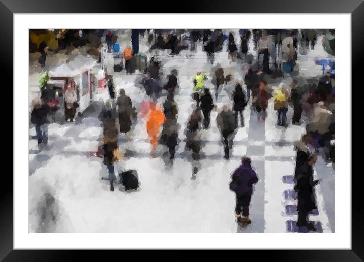Commuter Art Abstract Framed Mounted Print by David Pyatt