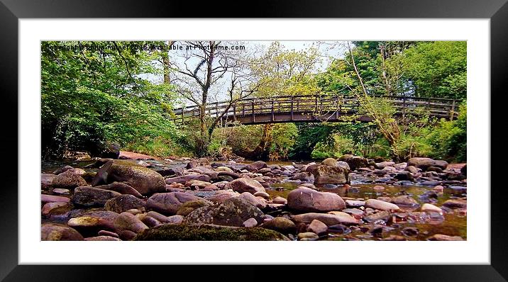  Brecon Beacons Riverbed Framed Mounted Print by philip milner