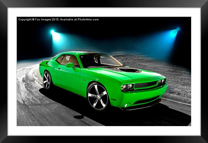  dodge challenger Framed Mounted Print by Derrick Fox Lomax