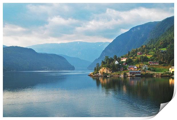  Norwegian Fjords Bergen Print by Rob Medway