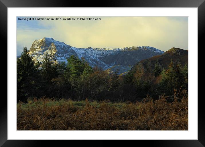  CUMBRIAN MOUNTAINS Framed Mounted Print by andrew saxton