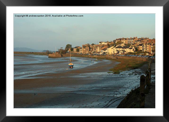 ARNSIDE VILLAGE Framed Mounted Print by andrew saxton