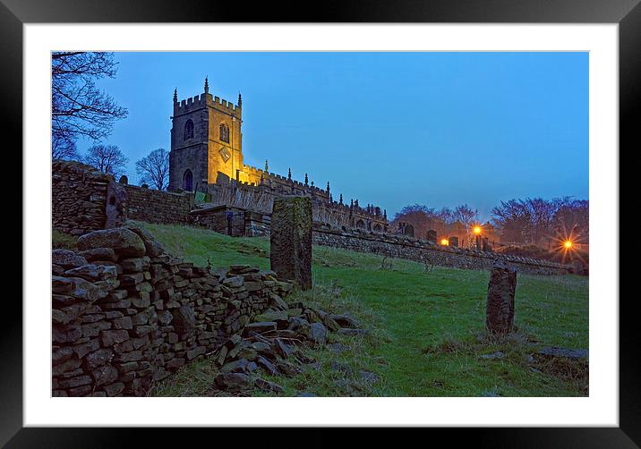 St Nicholas Church at Dusk Framed Mounted Print by Darren Galpin