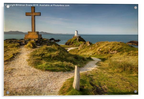 Twr Mawr Lighthouse Acrylic by Adrian Evans