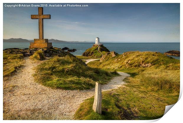 Twr Mawr Lighthouse Print by Adrian Evans