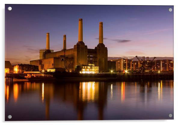  Battersea Power Station Acrylic by Ian Hufton