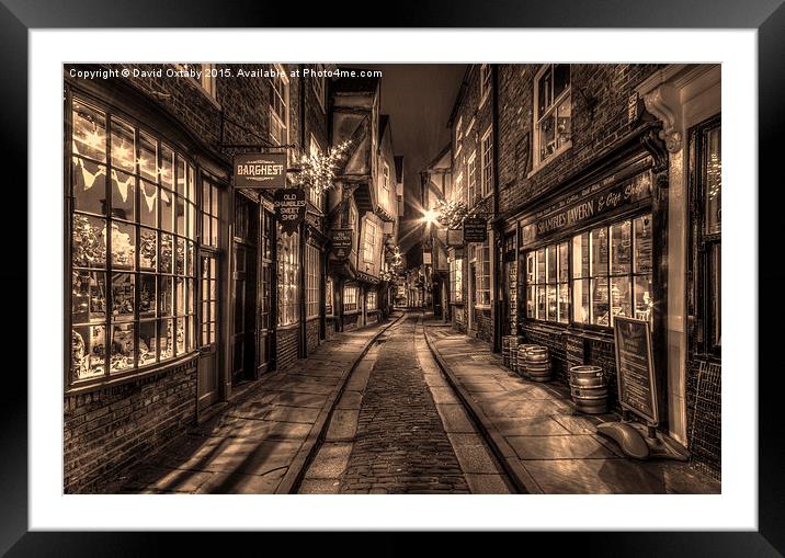  the shambles monochrome Framed Mounted Print by David Oxtaby  ARPS