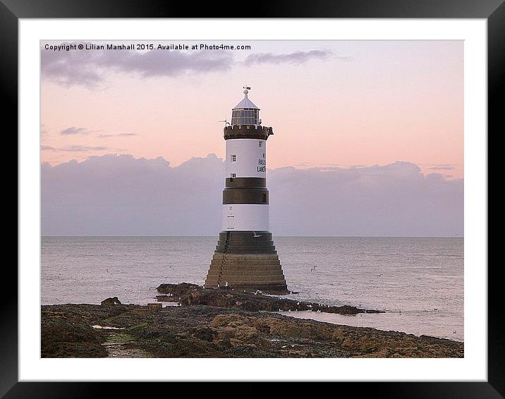  Penmon Point Lighthouse.   Framed Mounted Print by Lilian Marshall