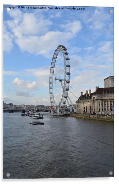 London Eye  Acrylic by Diana Mower
