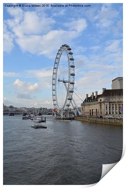 London Eye  Print by Diana Mower