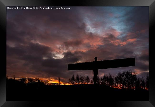  The Angel at sunrise Framed Print by Phil Reay