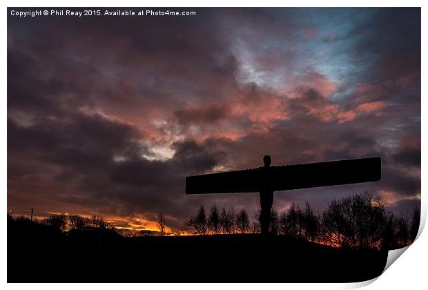  The Angel at sunrise Print by Phil Reay