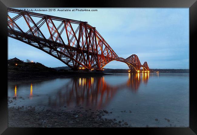  Forth Rail Bridge Sunrise Framed Print by Andy Anderson