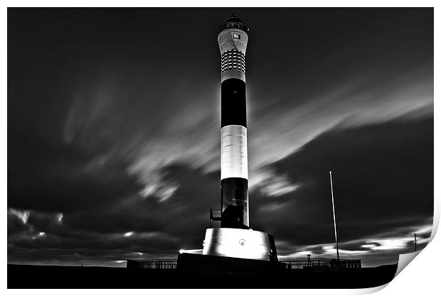  Dungeness Lighthouse standing defiant ! Print by Trevor Kerr